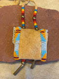 Phyllis Bearskin, Seneca/Cayuga & Chickasaw - Brain tanned leather handmade medicine bag