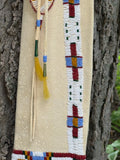 Lakota Sioux Beaded Pipe Bag by Phyllis Bearskin, Seneca/Cayuga and Chickasaw, authentic Native American (PB10)