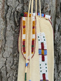 Lakota Sioux Beaded Pipe Bag by Phyllis Bearskin, Seneca/Cayuga and Chickasaw, authentic Native American (PB10)