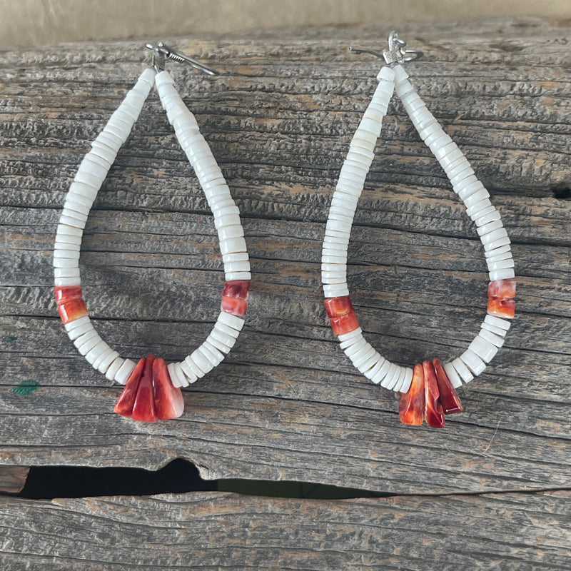 Tremendous Vintage Santo Domingo Orange Coral Shell Necklace- 222 Grams! Tremendous Vintage Santo Domingo Orange Coral Shell Necklace- 222 Grams!