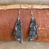 Authentic Native American Picasso Marble Slab Dangle Earrings - Robert Crespin, Santo Domingo Pueblo   1/292a