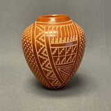 Wilma Baca Tosa, Jemez Pueblo - Authentic Jemez Handmade Etched Pot (JM24)