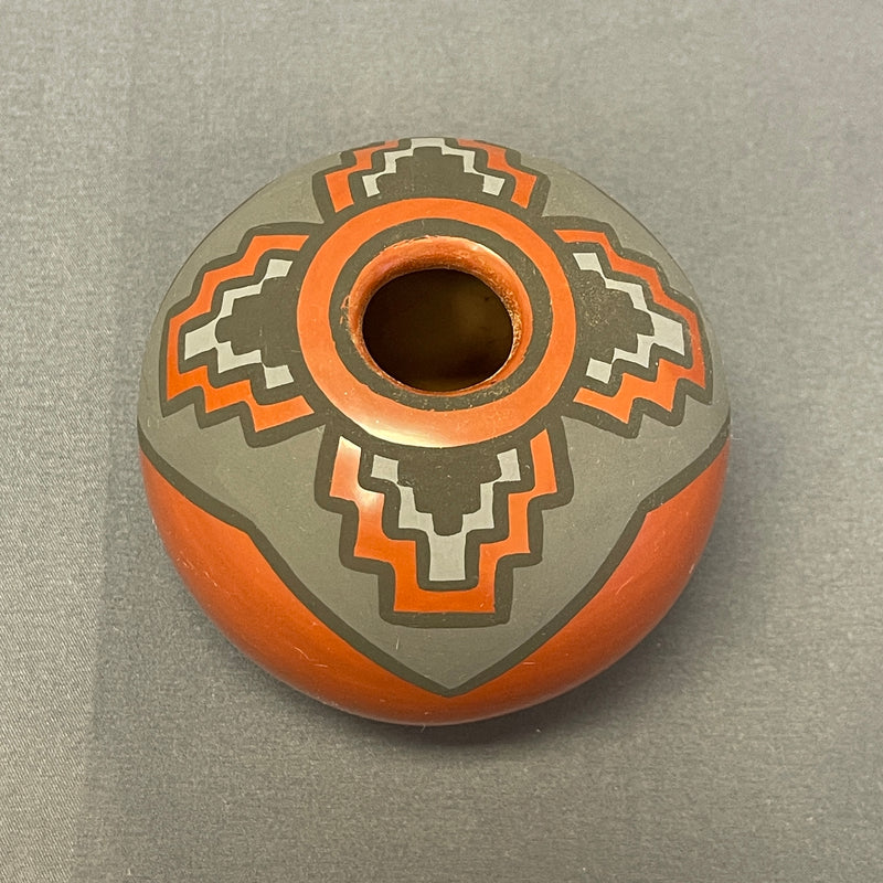 Annette Vigil - Vintage Santa Clara Pueblo, Handmade Polished and Painted Clay Pot by Annette Vigil (JM21)