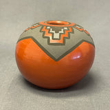 Annette Vigil - Vintage Santa Clara Pueblo, Handmade Polished and Painted Clay Pot by Annette Vigil (JM21)