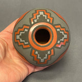 Annette Vigil - Vintage Santa Clara Pueblo, Handmade Polished and Painted Clay Pot by Annette Vigil (JM21)