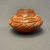 Harrison Begay, Jr.  Vintage Santa Clara-Style, Handmade Pot with Carved Design (JM6)