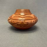 Harrison Begay, Jr.  Vintage Santa Clara-Style, Handmade Pot with Carved Design (JM6)