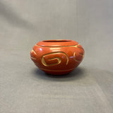 Stella Chavarria - Vintage Santa Clara Pueblo, Handmade Carved and Polished Clay Pot with Avanyu Design (JM4)