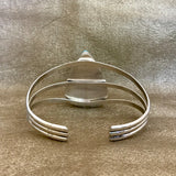 Navajo Kingman Turquoise bracelet by Burt and Kathy Francisco, Authentic Navajo Kingman large turquoise bracelet 2/126