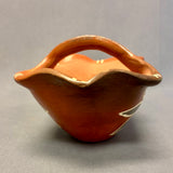 Antique Santo Domingo Pueblo Fluted Pottery Basket, ca. 1940s  (AMC2155)