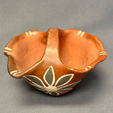 Antique Santo Domingo Pueblo Fluted Pottery Basket, ca. 1940s  (AMC2155)