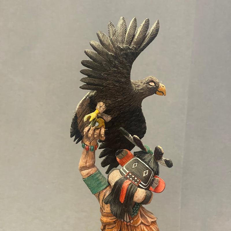 Paul Sewemaenewa, Hopi Ogre Kachina with Eagle - Ogre Katsina  (JM109)