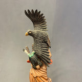 Paul Sewemaenewa, Hopi Ogre Kachina with Eagle - Ogre Katsina  (JM109)