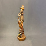 Tom Fredericks Aholi and Eototo Carving with Long Hair Kachina, Hopi, authentic Hopi kachina (JM108)