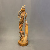 Tom Fredericks Aholi and Eototo Carving with Long Hair Kachina, Hopi, authentic Hopi kachina (JM108)