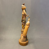 Tom Fredericks Aholi and Eototo Carving with Long Hair Kachina, Hopi, authentic Hopi kachina (JM108)
