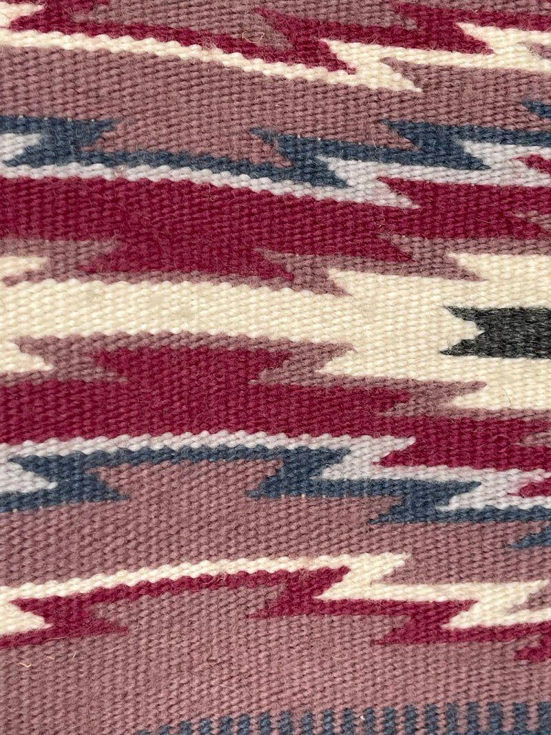 Navajo rug weaving in Chinle style, vintage Native American, handwoven (GM284)