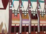 Navajo Yeibichai rug weaving, authentic Native American, handwoven (GM285)