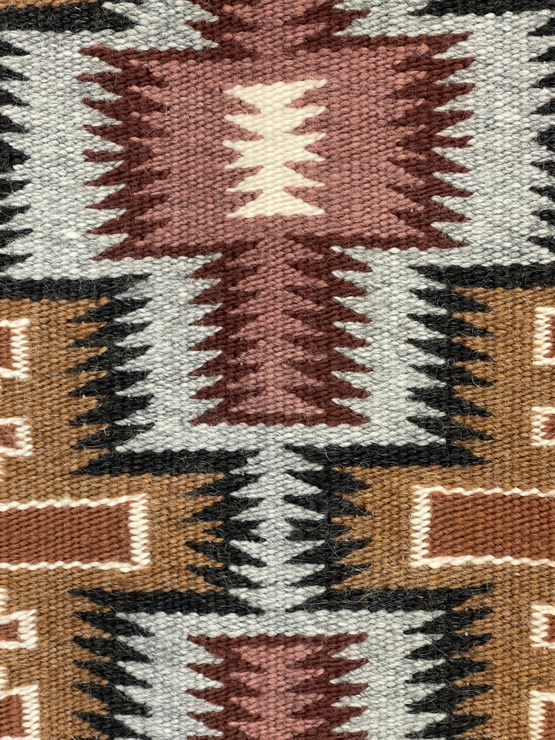 Roselyn Begay Navajo Burntwater style rug, vintage Native American  (JM118)