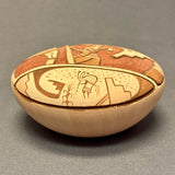 Carla Nampeyo Hopi Carved Seed Pot with Koshare Design  (JM36)