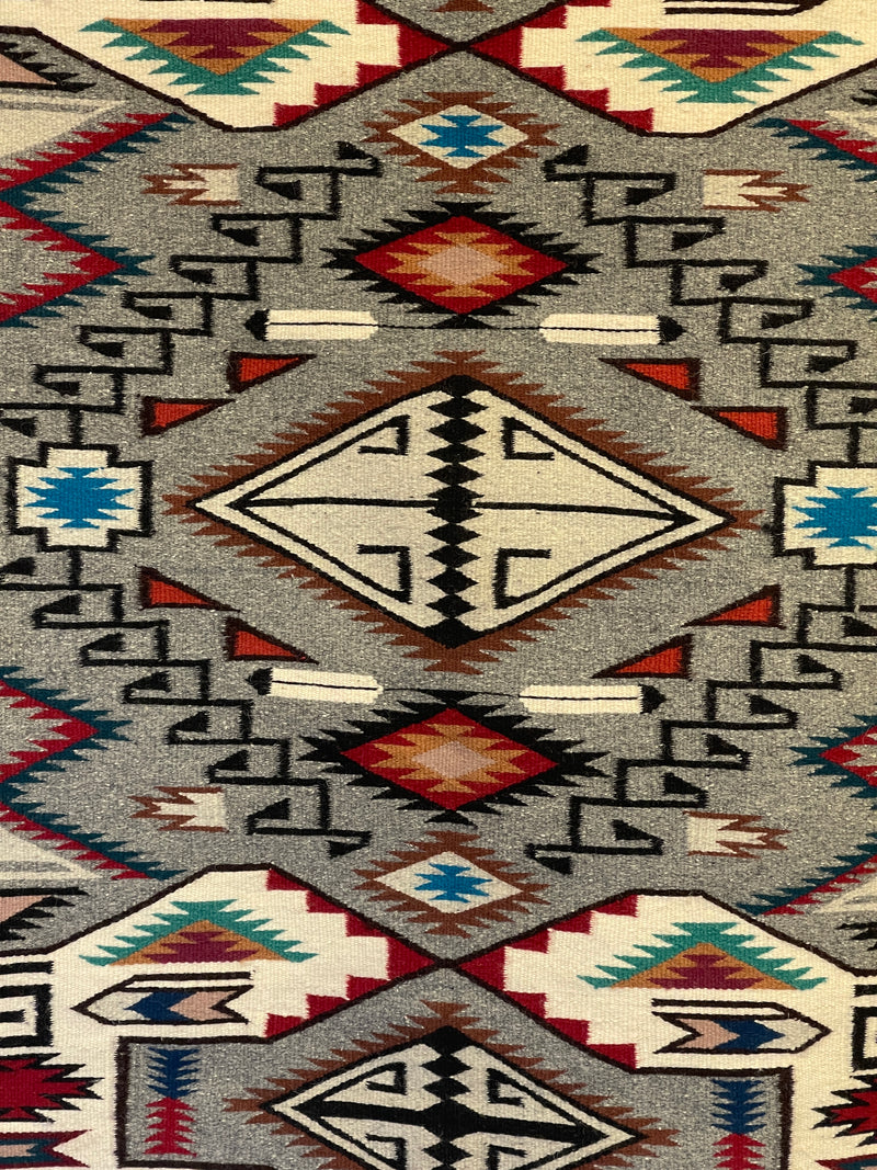 Rosemary Sagg Authentic Navajo Wool Rug with Teec Nos Pos design  (JM119)