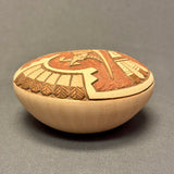 Carla Nampeyo Hopi Carved Seed Pot with Koshare Design  (JM36)