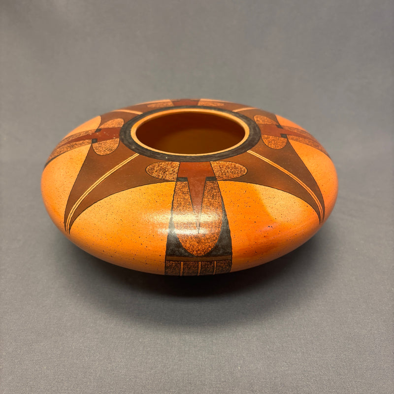 Stetson Setalla, Hopi Wide Painted Pot with Animal Design  (JM41)
