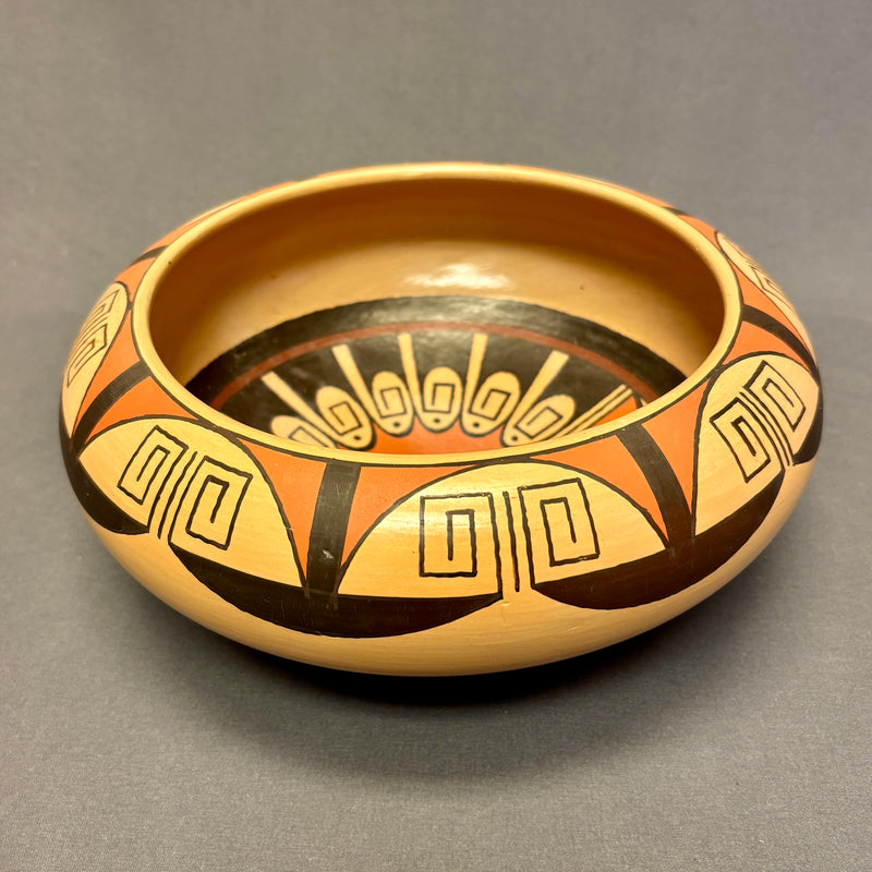 Stetson Setalla, Hopi Wide-Mouth Painted Pot with Cloud Design  (JM43)