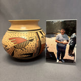Agnes Setalla Nahsonhoya, Hopi Painted Pot with Bird Design  (JM51)