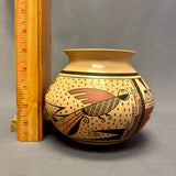 Agnes Setalla Nahsonhoya, Hopi Painted Pot with Bird Design  (JM51)