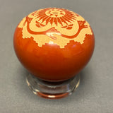 Debra Duwyenie, Santa Clara Pueblo Polished Seed Pot with Etched Avanyu Design (JM63)