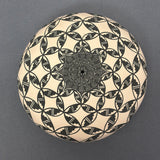Marie Chino Vintage Acoma Pueblo Wide Seed Pot with Connecting Oval Design   (JM74)