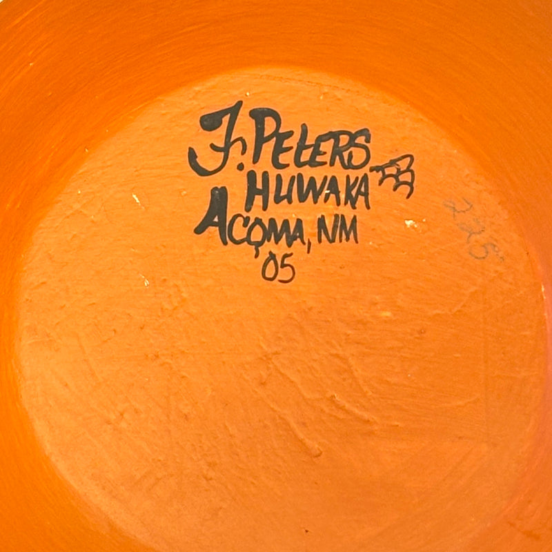 Franklin Peters Vintage Acoma Pueblo Painted Pot with Geometric Design   (JM79)