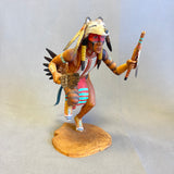 Wolf Dance hand carved wooden tribal sculpture by Raymond Chee, Navajo/Hopi (RS199)