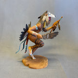 Wolf Dance hand carved wooden tribal sculpture by Raymond Chee, Navajo/Hopi (RS199)