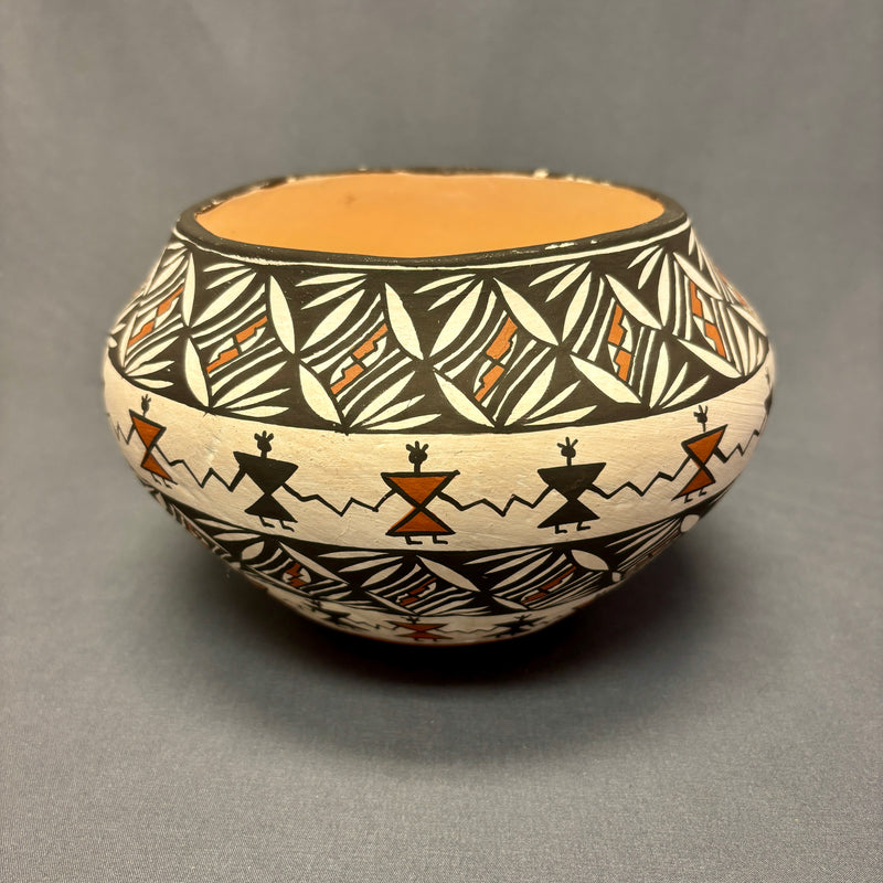 Mary Torivio Vintage Acoma Pueblo Painted Pot with Friendship Design   (JM85)