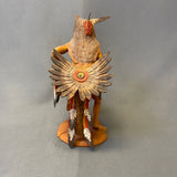 War Dance hand carved wooden tribal sculpture by Raymond Chee, Navajo/Hopi (RS217)