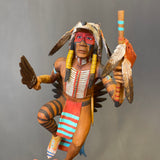Wolf Dance hand carved wooden tribal sculpture by Raymond Chee, Navajo/Hopi (RS199)