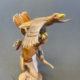 Henry Naha, Hopi Apache Kachina with Hawk - Apache Katsina, authentic Hopi kachina (JM113)
