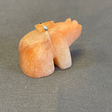 Zuni Orange Alabaster Bear Fetish with Arrow Gift Bundle  (JM135)