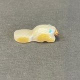 Zuni White Alabaster Beaver Fetish with Stick   (JM133)