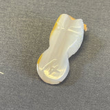 Zuni White Alabaster Beaver Fetish with Stick   (JM133)