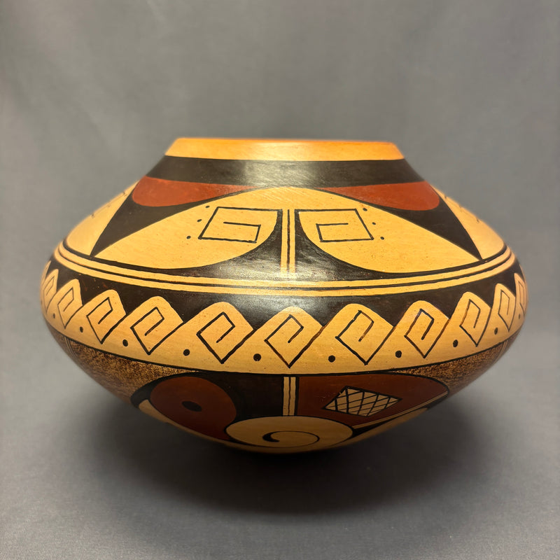 Stetson Setalla, Hopi Large Painted Pot with water Design  (JM122)