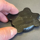 Zuni Black Jet Turtle Fetish with Turquoise   (JM134)