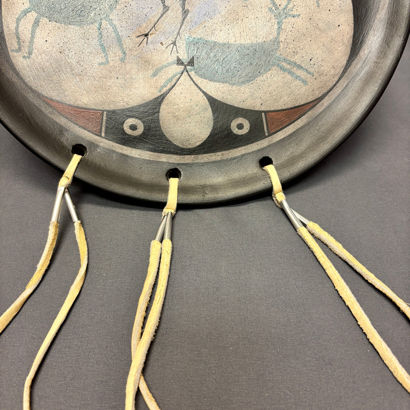 Ralph Aragon, San Felipe Pueblo, Painted Pottery Plate with Bird Design (JFB1)