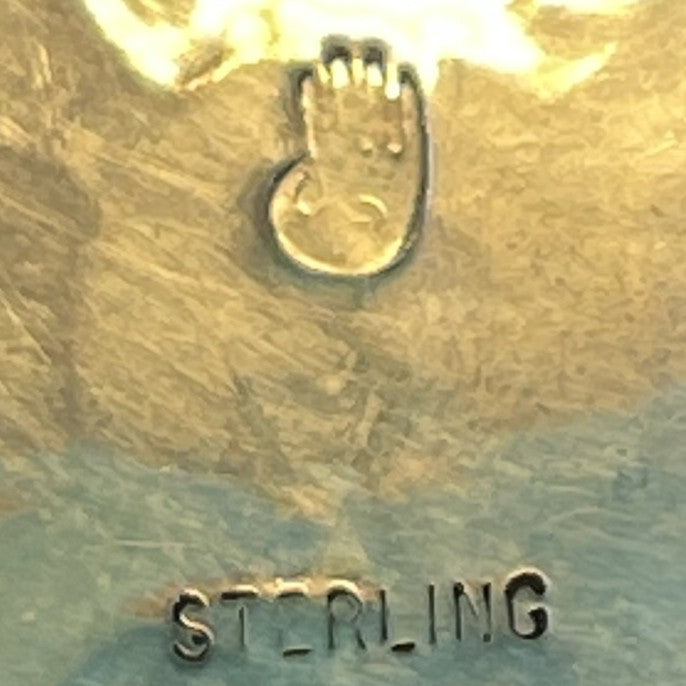 Watson Honanie Hopi Silver Overlay Pendant with Turtle Design, authentic Native American  (JM183)