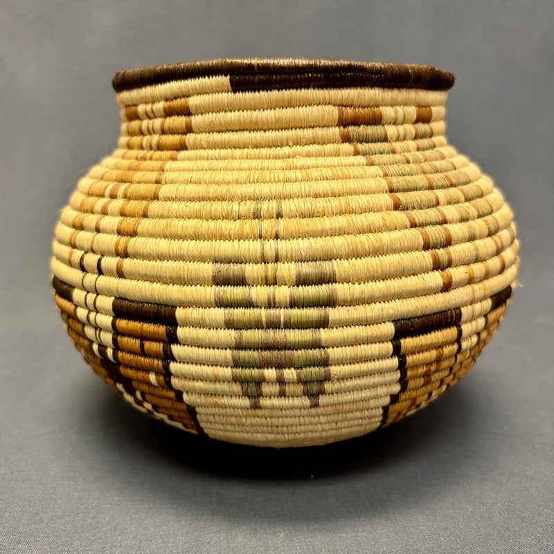 Vintage Wounaan and Embera Basket with Butterfly Design, Panama  (JFB10)