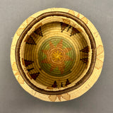 Vintage Wounaan and Embera Basket with Butterfly Design, Panama  (JFB10)