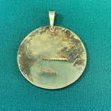 Ramon Dalangyawma Sterling Silver Hopi Overlay Bird Pendant (JM173)