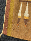 Extra LG Navajo Yei rug weaving, authentic handwoven Native American (GM355)